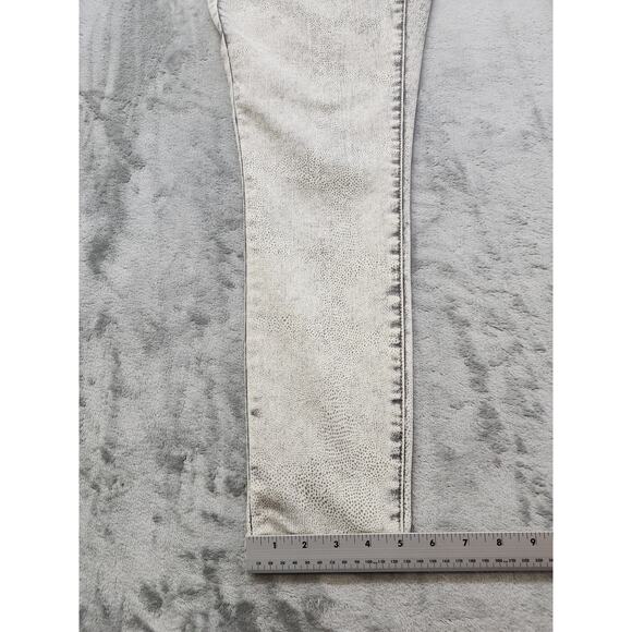 DKNY Jeans Mid Rise Jeggings Size 8 Gray Subtle Snakeskin Print Stretch Denim - Picture 15 of 16